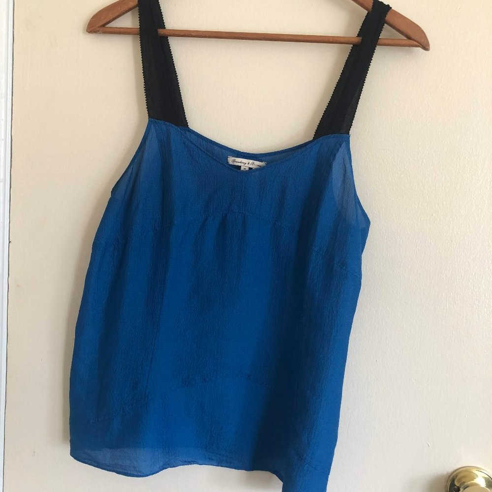 Madewell Broadway & Broome silk cami turquoise med